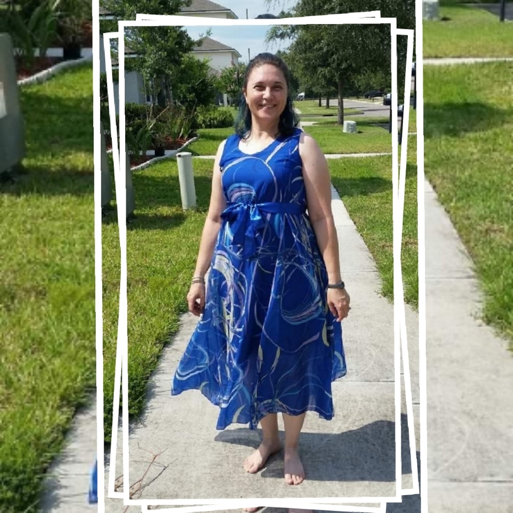 Chiffon flowing dress